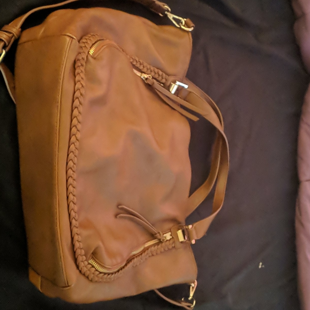 Camel Leather Hobo Purse